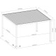 Pérgola bioclimática autoportante motorizada de aluminio gris antracita 3x4m - con mando a distancia - X-METAL