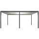 Pérgola bioclimática autoportante motorizada de aluminio gris antracita 3x5,8m - con mando a distancia - X-METAL