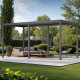 Pérgola bioclimática autoportante motorizada de aluminio gris antracita 3x5,8m - con mando a distancia - X-METAL