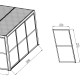 Paredes correderas en policarbonato transparente de 3mm para el lateral de una pérgola de 4m - X-METAL