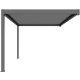 Pérgola adosada motorizada de aluminio gris antracita 3x3m - X-METAL
