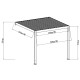 Pérgola adosada motorizada de aluminio gris antracita 3x3m - X-METAL