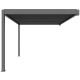 Pérgola adosada motorizada de aluminio gris antracita 3x4m - X-METAL