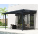 Toldo retráctil antracita para pérgola de 3,75 × 2,55 m - X-METAL