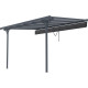 Toldo retráctil antracita para pérgola de 3,75 × 2,55 m - X-METAL