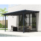 Toldo retráctil antracita para pérgola de 3,75 × 2,55 m - X-METAL
