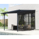 Toldo retráctil color antracita para pérgola 3,05x3,14m - X-METAL
