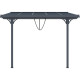 Toldo retráctil color antracita para pérgola 3,05x3,14m - X-METAL