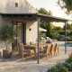 Toldo retráctil antracita para pérgola de 3,75 × 2,55 m - X-METAL