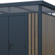 Caseta de jardín de acero galvanizado 0,4mm Woodsteel 4,5m² + kit de anclaje - X-Metal