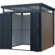 Caseta de jardín de acero galvanizado 0,4mm Woodsteel 4,5m² + kit de anclaje - X-Metal
