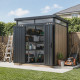 Caseta de jardín de acero galvanizado 0,4mm Woodsteel 4,5m² + kit de anclaje - X-Metal