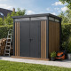 Caseta de jardín de acero galvanizado 0,4mm Woodsteel 4,5m² + kit de anclaje - X-Metal