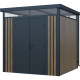 Caseta de jardín de acero galvanizado 0,4mm Woodsteel 4,5m² + kit de anclaje - X-Metal