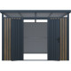 Caseta de jardín de acero galvanizado 0,4mm Woodsteel 8,8m² + kit de anclaje - X-Metal