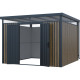 Caseta de jardín de acero galvanizado 0,4mm Woodsteel 8,8m² + kit de anclaje - X-Metal