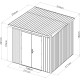 Caseta de jardín de acero galvanizado monopendiente 4,5m² Woodsteel + kit de anclaje - X-Metal