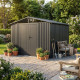 Caseta de jardín Kosto de acero galvanizado, doble pendiente 7,6m² + kit de anclaje - X-Métal