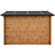 Caseta de madera maciza de 9m² TOP de 28mm tratada en autoclave color marrón Gardy Shelter