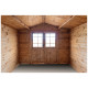 Caseta de madera maciza de 9m² TOP de 28mm tratada en autoclave color marrón Gardy Shelter