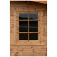 Caseta de madera maciza de 9m² TOP de 28mm tratada en autoclave color marrón Gardy Shelter