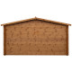 Caseta de madera maciza de 12m² TOP de 28mm tratada en autoclave color marrón Gardy Shelter