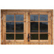 Caseta de madera maciza de 12m² TOP de 28mm tratada en autoclave color marrón Gardy Shelter