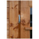 Caseta de madera maciza de 12m² TOP de 28mm tratada en autoclave color marrón Gardy Shelter