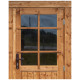 Caseta de madera maciza de 12m² TOP de 28mm tratada en autoclave color marrón Gardy Shelter - con ventana que se abre