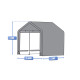 Caseta de jardín desmontable de 3x1,8m - 5,4m² de acero galvanizado + PES y polietileno gris – Jôbu