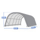 Cobertizo desmontable para animales 6,1x3,7m - 22,6m² de acero galvanizado + PES y polietileno antracita – Jôbu