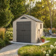 Caseta de jardín HDPE Sunlife 4,5m² crema y gris + suelo - JOBU