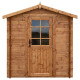 Caseta de madera maciza de 4m² TOP de 28mm tratada en autoclave color marrón Gardy Shelter