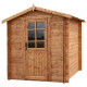 Caseta de madera maciza de 4m² TOP de 28mm tratada en autoclave color marrón Gardy Shelter