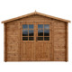 Caseta de madera maciza de 6m² TOP de 28mm tratada en autoclave color marrón Gardy Shelter