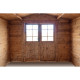 Caseta de madera maciza de 6m² TOP de 28mm tratada en autoclave color marrón Gardy Shelter
