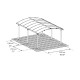 Cochera en aluminio gris y policarbonato 1 auto 18,2m² Arcadia™ 5000 – Canopia