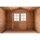 Caseta de madera maciza de 6m² TOP de 19mm tratada en autoclave color marrón Gardy Shelter