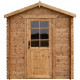 Caseta de madera maciza de 4m² TOP de 19mm tratada en autoclave color marrón de Gardy Shelter
