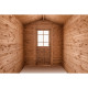 Caseta de madera maciza de 4m² TOP de 19mm tratada en autoclave color marrón de Gardy Shelter