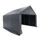 Caseta de jardín desmontable de 3x3m - 9m² de acero galvanizado + PES y polietileno gris – Jôbu