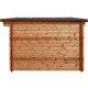 Caseta de madera maciza de 16m² TOP de 44mm tratada en autoclave color marrón Gardy Shelter