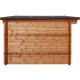 Caseta de madera maciza de 16m² TOP de 44mm tratada en autoclave color marrón Gardy Shelter