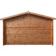 Caseta de madera maciza de 16m² TOP de 44mm tratada en autoclave color marrón Gardy Shelter
