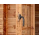 Caseta de madera maciza de 16m² TOP de 44mm tratada en autoclave color marrón Gardy Shelter