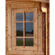 Caseta de madera maciza de 16m² TOP de 44mm tratada en autoclave color marrón Gardy Shelter