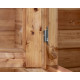 Caseta de madera maciza de 16m² TOP de 44mm tratada en autoclave color marrón Gardy Shelter
