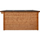 Caseta de madera maciza de 12m² TOP de 44mm tratada en autoclave color marrón Gardy Shelter