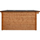 Caseta de madera maciza de 12m² TOP de 44mm tratada en autoclave color marrón Gardy Shelter