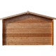 Caseta de madera maciza de 12m² TOP de 44mm tratada en autoclave color marrón Gardy Shelter